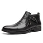 🔥Pánské kožené boty se zapínáním na dvojitý zip a špičatou špičkou👞