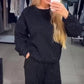 🔥Zimní 2024💖Dámská ležérní sportovní mikina s kulatým výstřihem a dvoudílné kalhoty Jogger Set