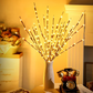 Pousbo® LED lampička z vrbového větvičky Lampička na baterie
