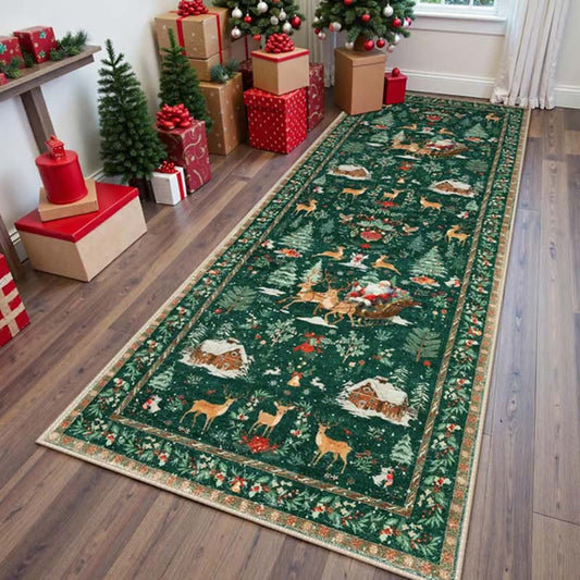 🦌🎄🎅Měkký protiskluzový vánoční koberec pro domácí dekor🎁