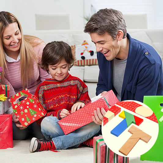 🧠Dřevěná vzdělávací skládačka ve tvaru písmene T