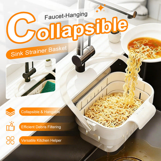 ❄️🍜Skládací odkapávací koš na dřez k baterii – Úspora místa hygienický a multifunkční